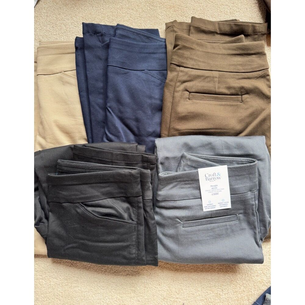 5 pair Bundle Women's Croft & Barrow Effortless Stretch Pull-On Pants
